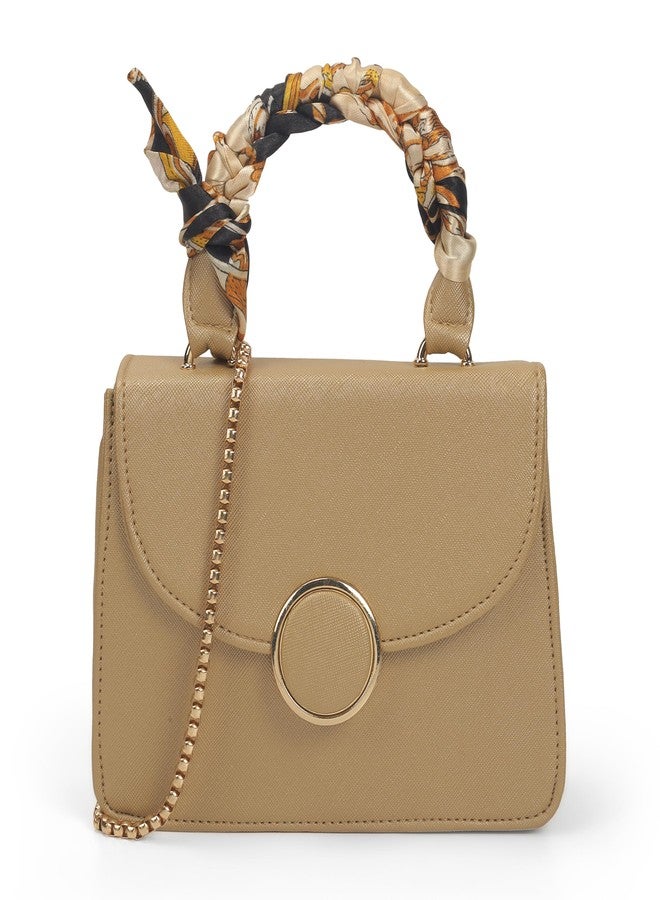 Mochi Women Bronze Formal PU Soft Body Lock closure Solid Sling Bag with 1 Pocket and 1 compartments(66-853) - Image 1
